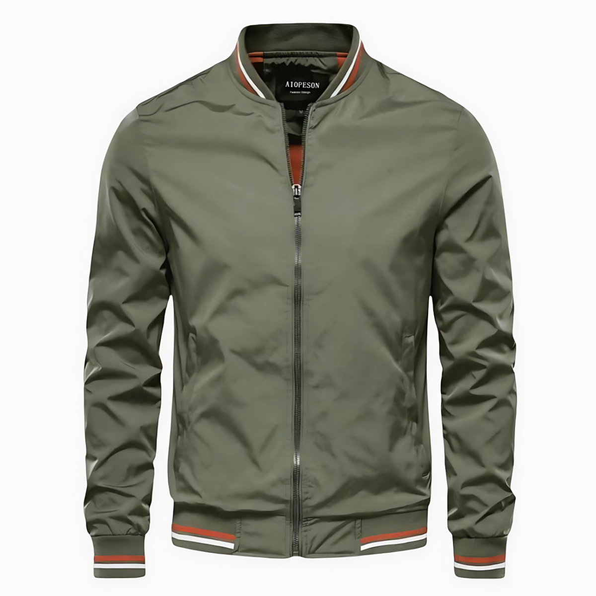 Terry™ | Classic Striped Trim Bomber Jacket