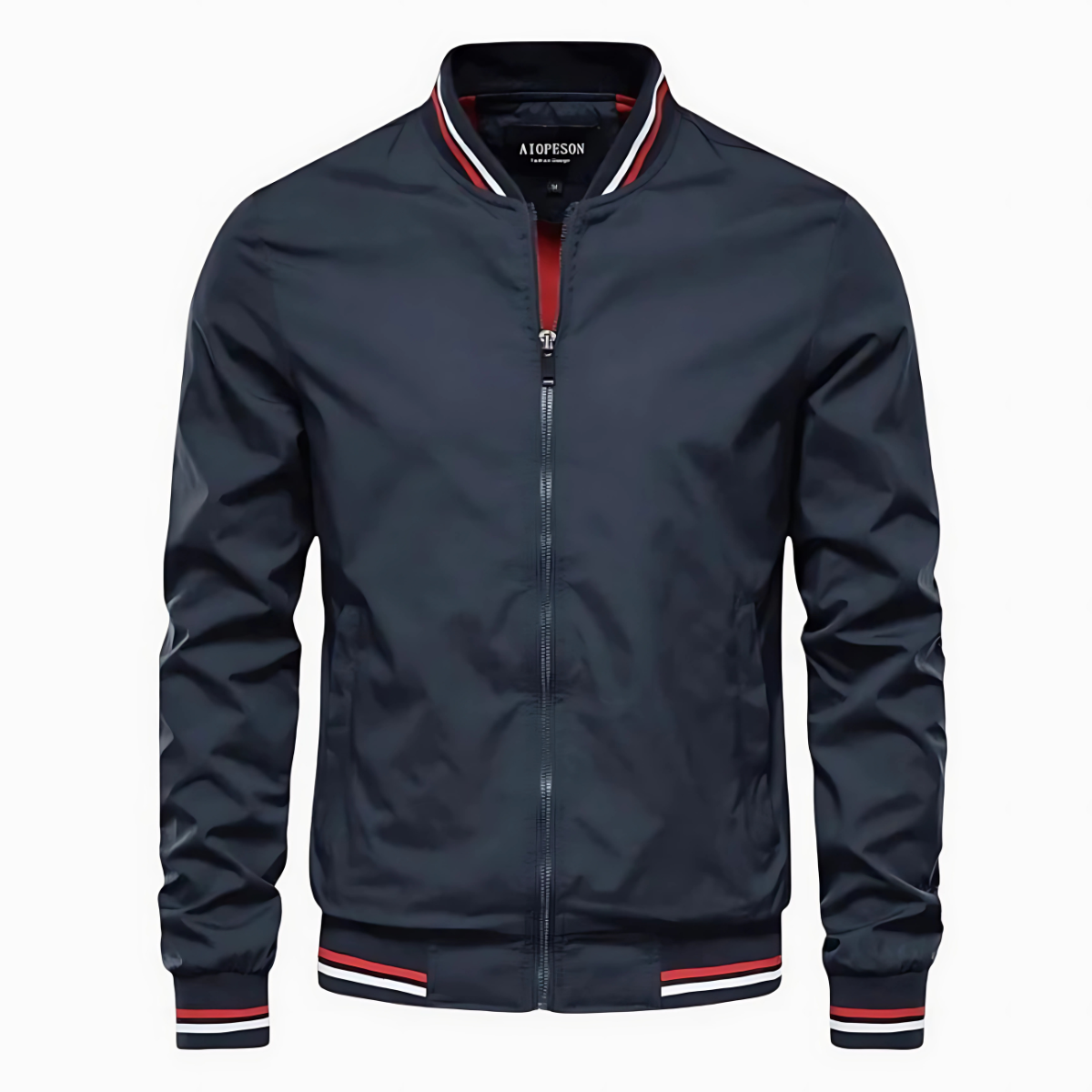 Terry™ | Classic Striped Trim Bomber Jacket