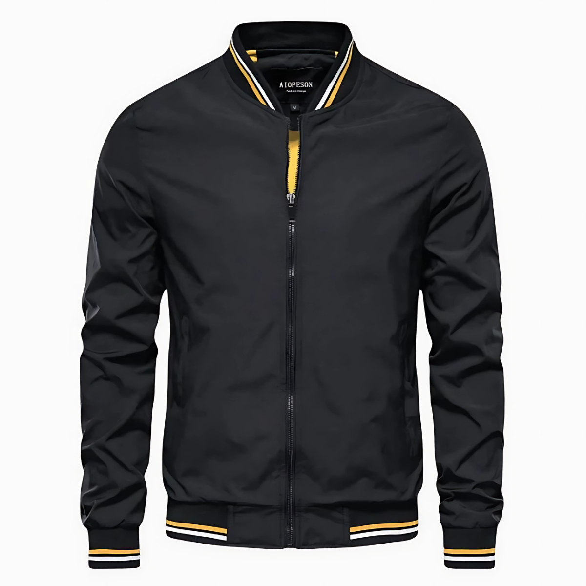 Terry™ | Classic Striped Trim Bomber Jacket
