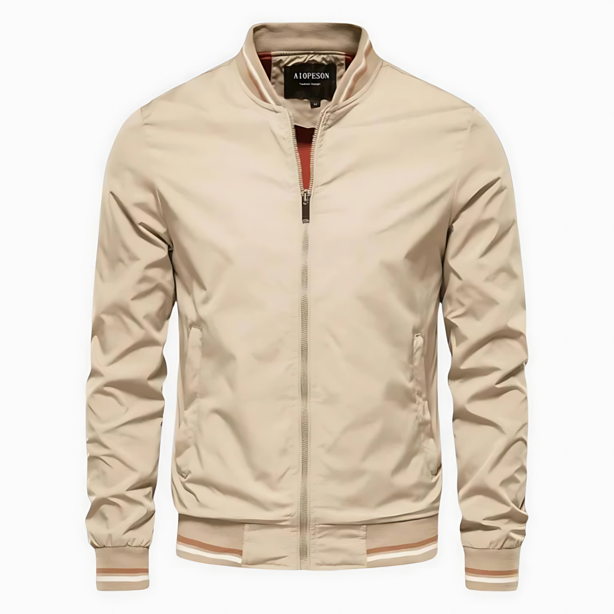Terry™ | Classic Striped Trim Bomber Jacket
