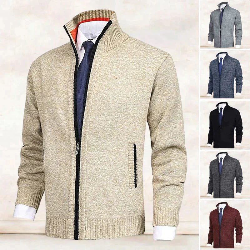 Edward™ | Warm Classic Stand-Collar Zip Cardigan