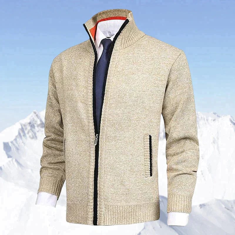 Edward™ | Warm Classic Stand-Collar Zip Cardigan