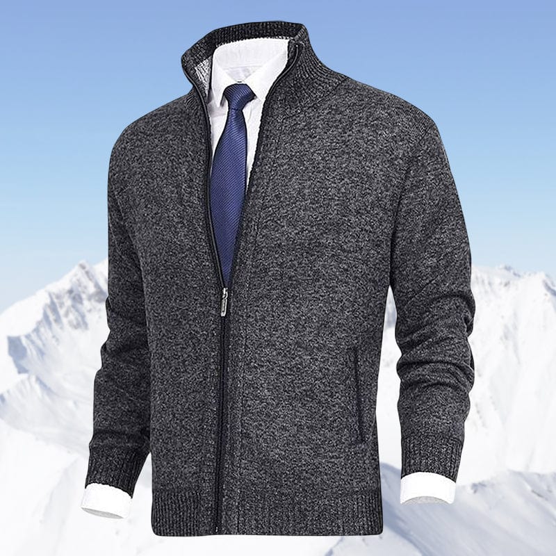 Edward™ | Warm Classic Stand-Collar Zip Cardigan