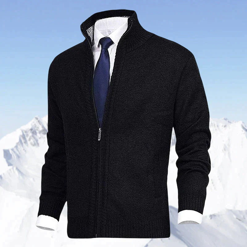Edward™ | Warm Classic Stand-Collar Zip Cardigan