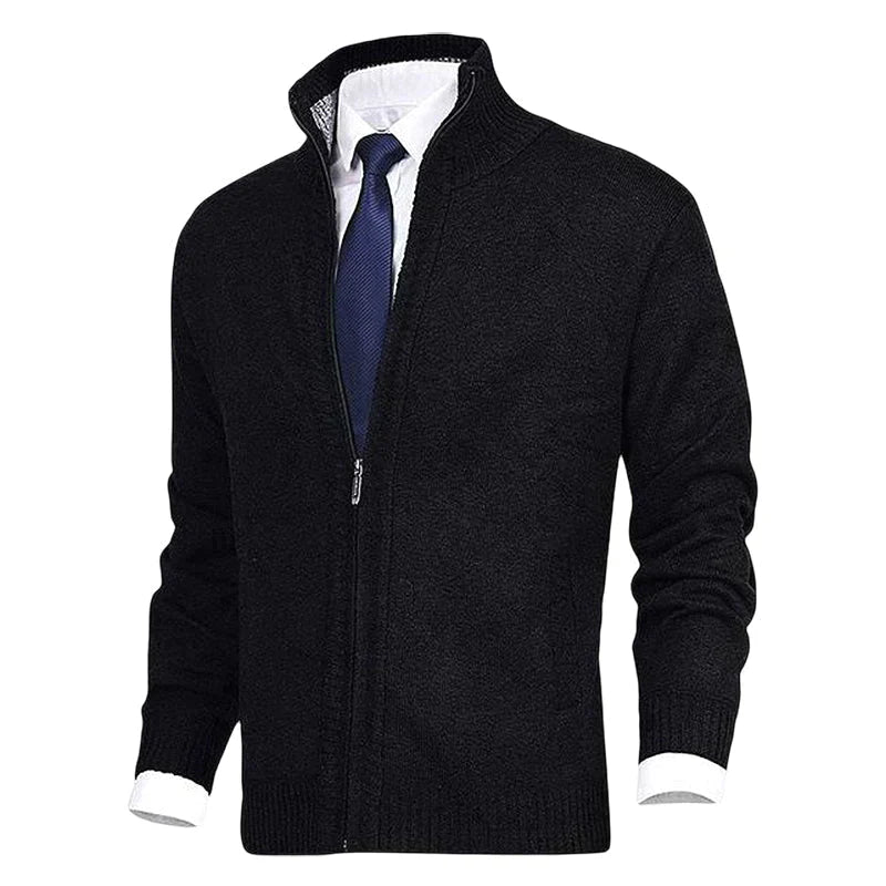 Edward™ | Warm Classic Stand-Collar Zip Cardigan