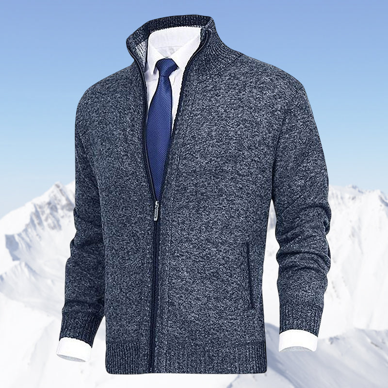 Edward™ | Warm Classic Stand-Collar Zip Cardigan