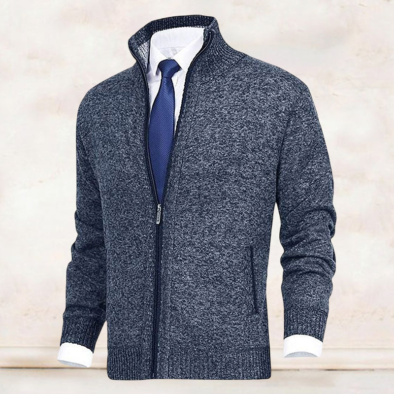 Edward™ | Warm Classic Stand-Collar Zip Cardigan