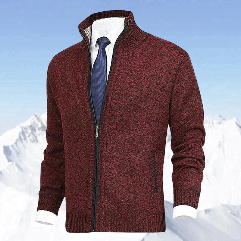 Edward™ | Warm Classic Stand-Collar Zip Cardigan