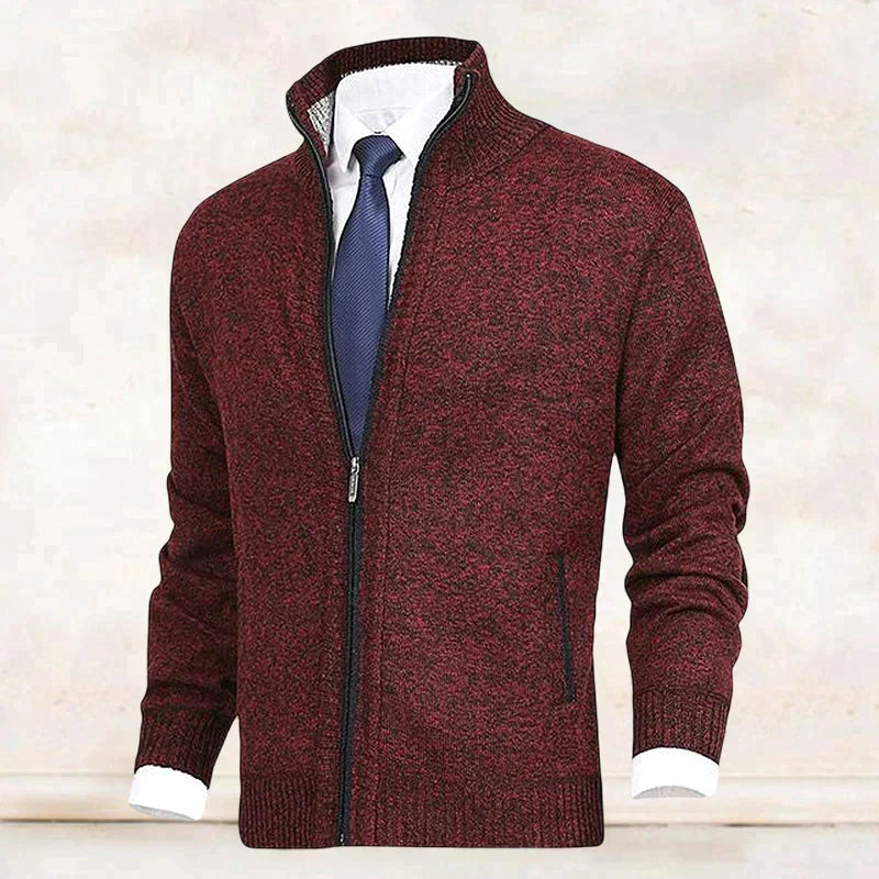 Edward™ | Warm Classic Stand-Collar Zip Cardigan