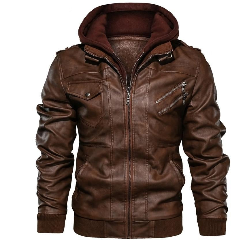 Dale™ | Classic Hooded Biker Jacket