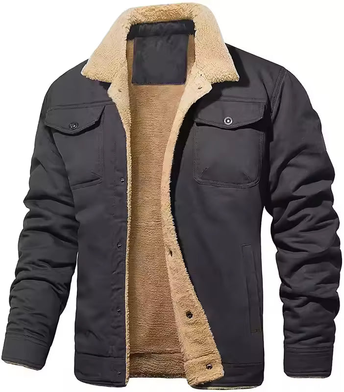 Frank™ | Warm Sherpa-Lined Trucker Jacket