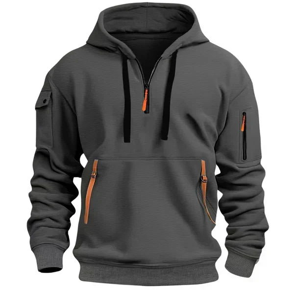 Men’s Oversized Slate Grey Pullover Hoodie