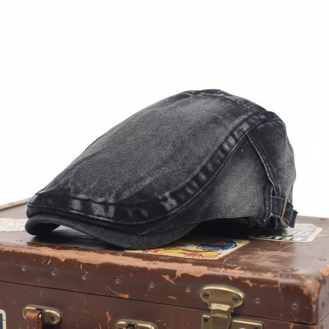Washed Denim Flat Cap | LOGAN