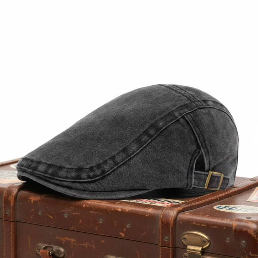 Washed Denim Flat Cap | CALGARY