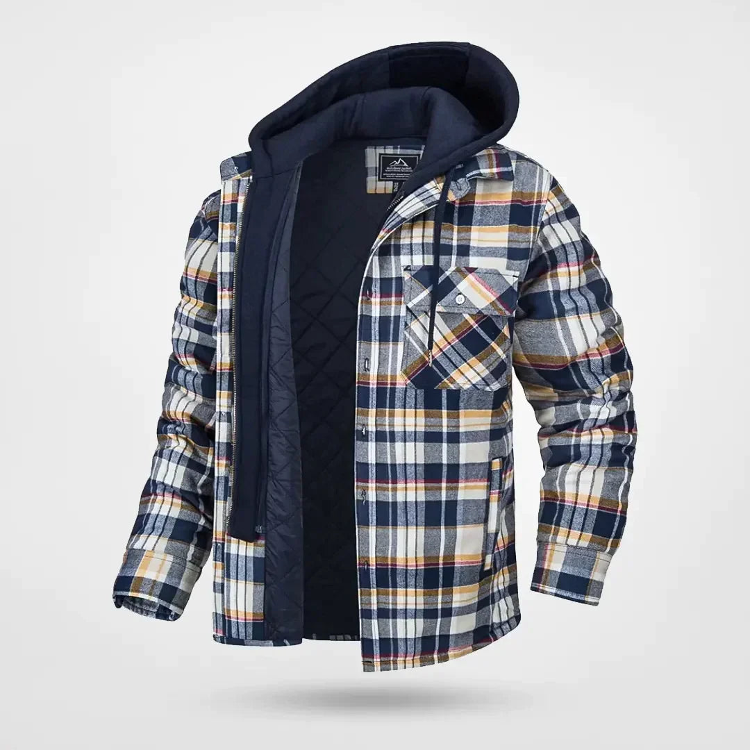 Garrett™ | Warm Plaid Flannel Hooded Jacket