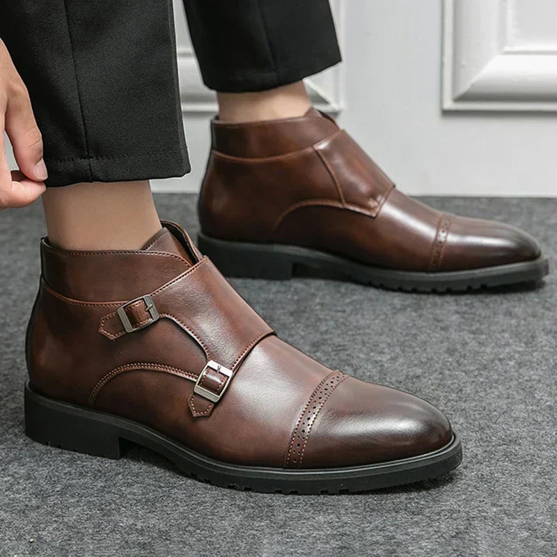 Carlton™ | Elegant Double Monk Strap Boots