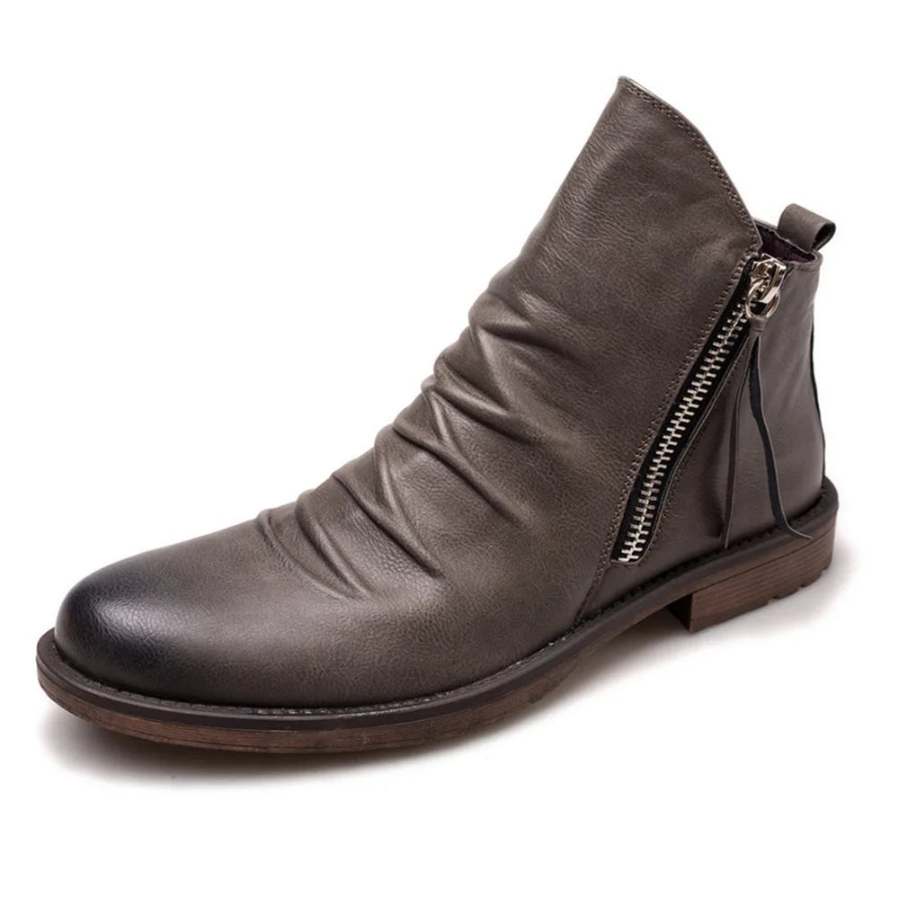 Grant™ | Vintage Zip-Up Ankle Boots