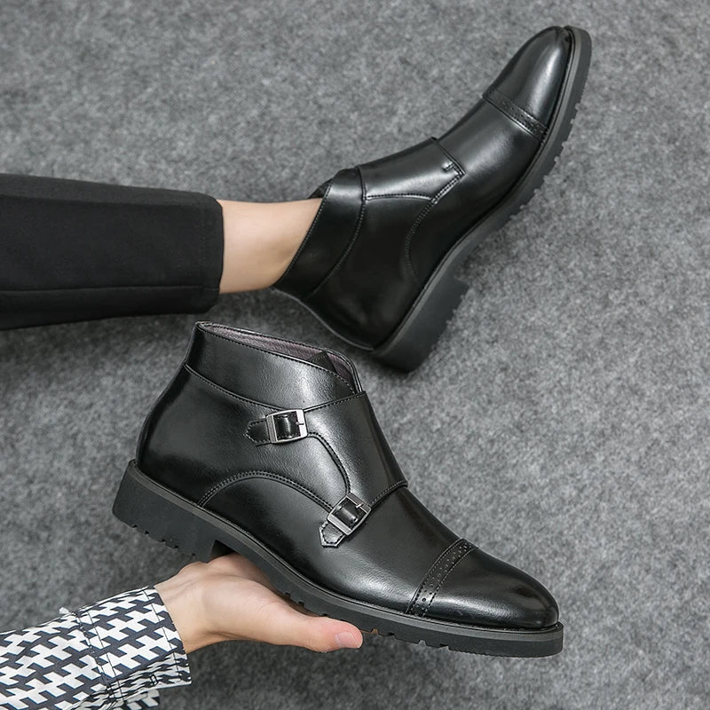Carlton™ | Elegant Double Monk Strap Boots
