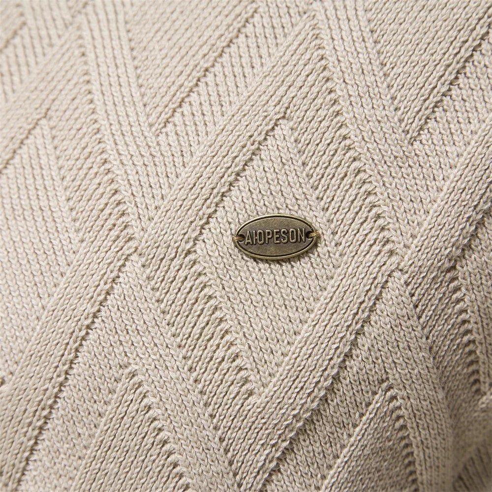 Theodor | Men's Sweater with Diamond Pattern