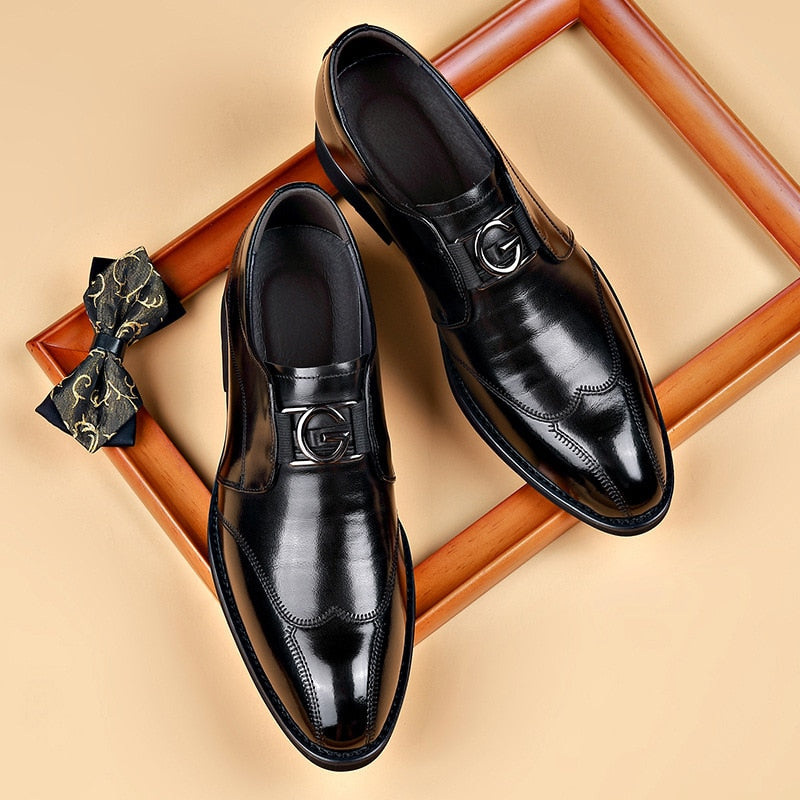 Gary™ | Elegant Wingtip Slip-On Loafers