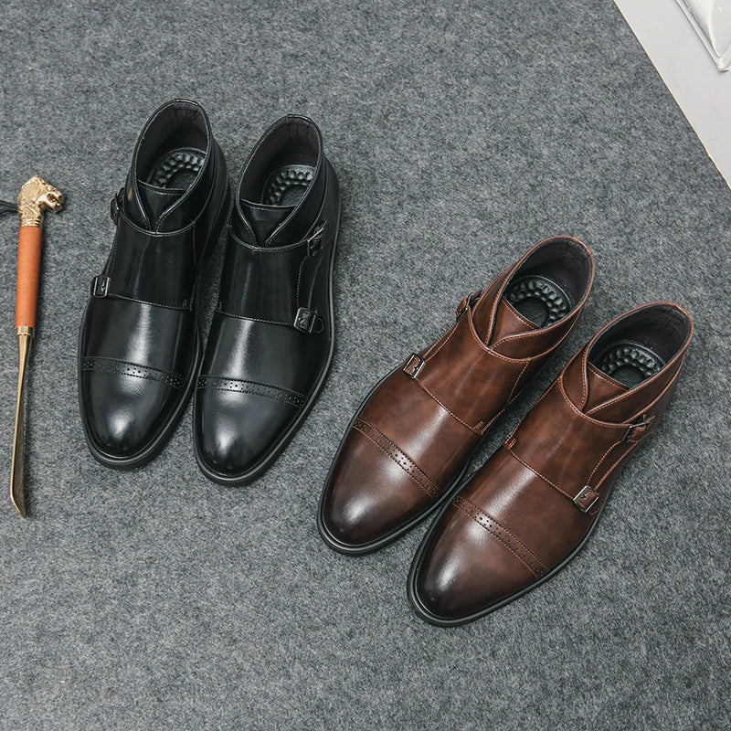 Carlton™ | Elegant Double Monk Strap Boots