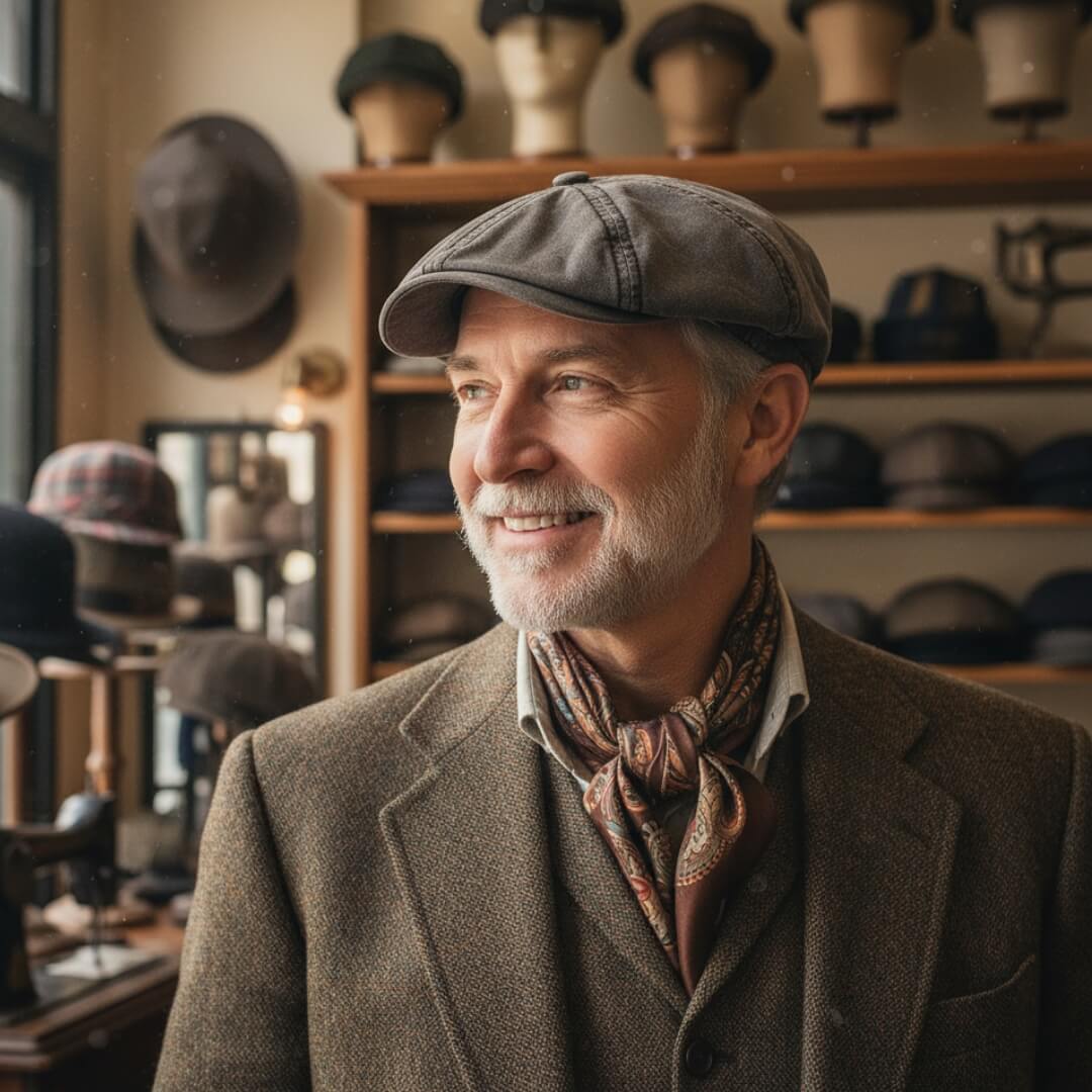 Washed Cotton Newsboy Cap | MALIBU