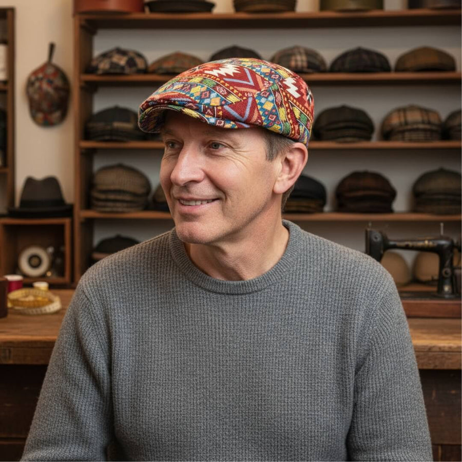 Patterned Flat Cap | TORONTO