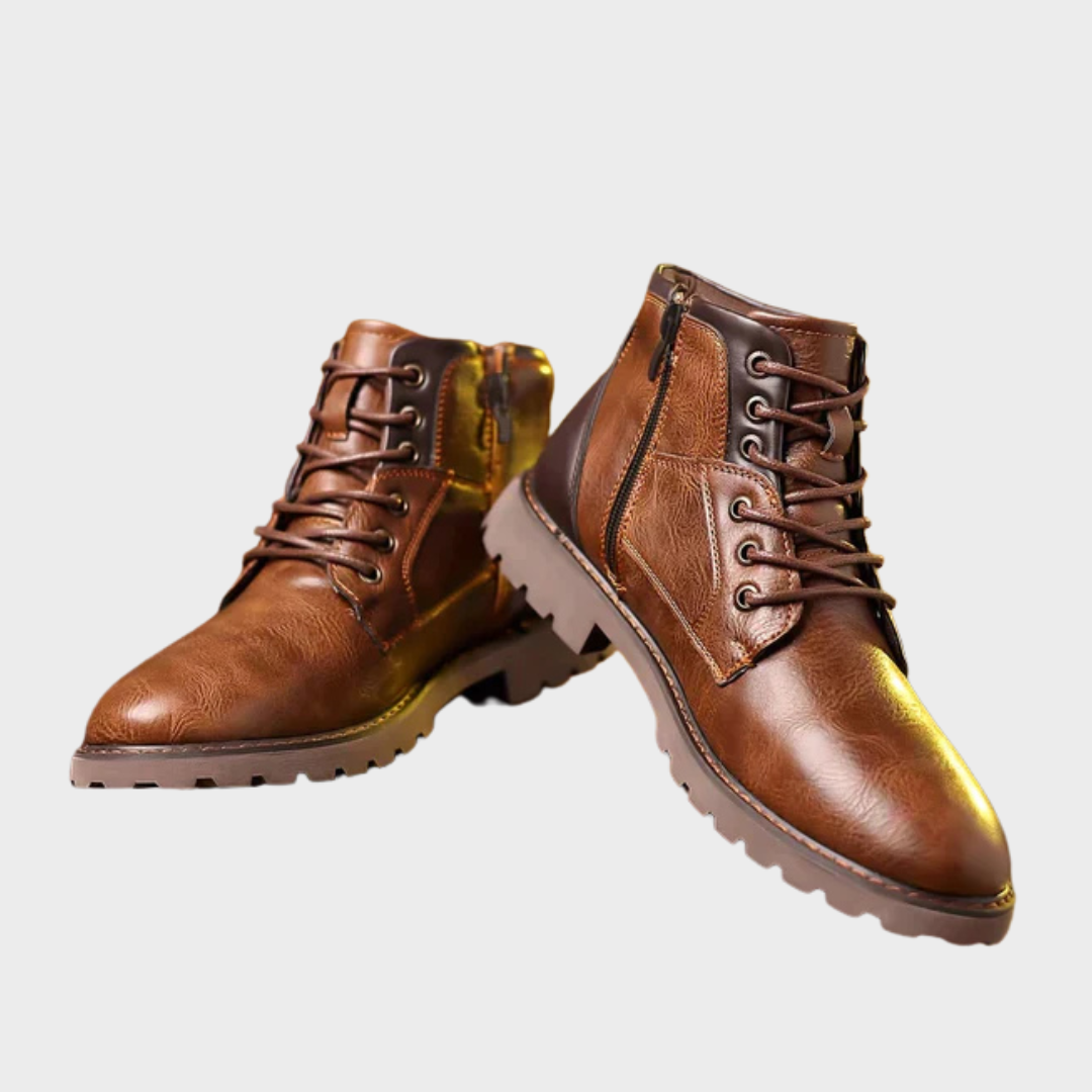 Jeff™ | Rugged Lace-Up Ankle Boots