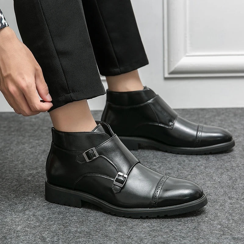 Carlton™ | Elegant Double Monk Strap Boots
