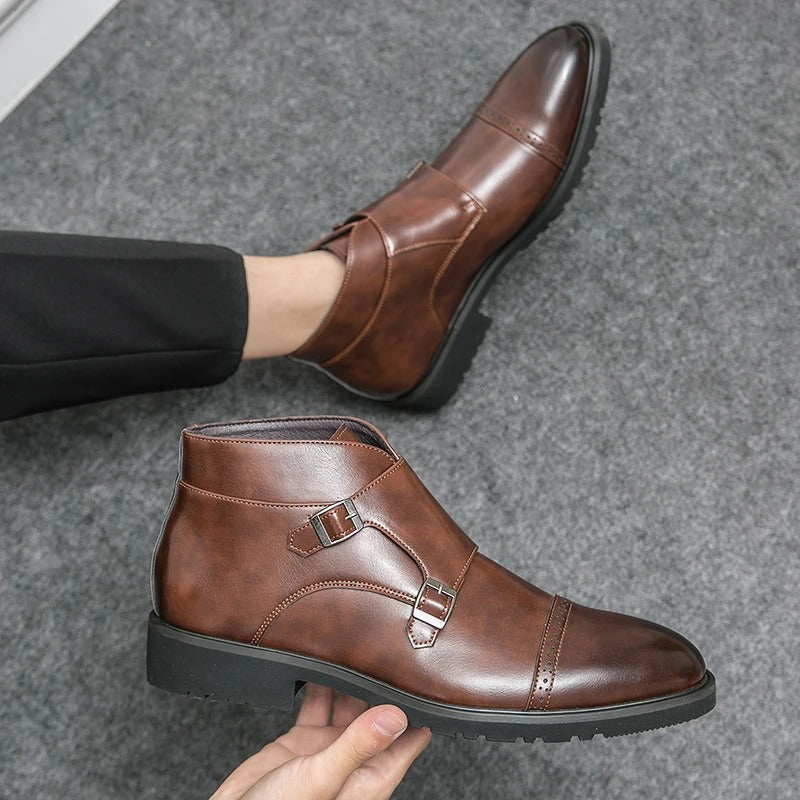 Carlton™ | Elegant Double Monk Strap Boots