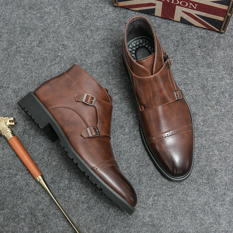 Carlton™ | Elegant Double Monk Strap Boots
