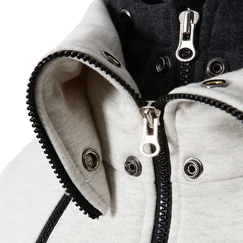 Daniel™ | Warm High-Collar Full Zip Hooded Sweatshirt