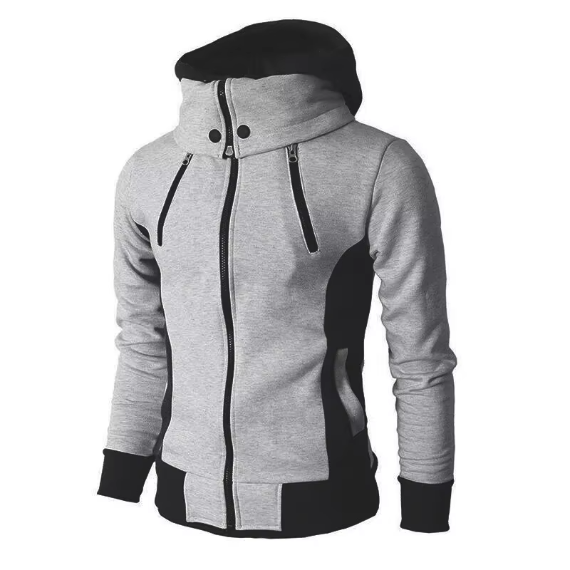 Daniel™ | Warm High-Collar Full Zip Hooded Sweatshirt