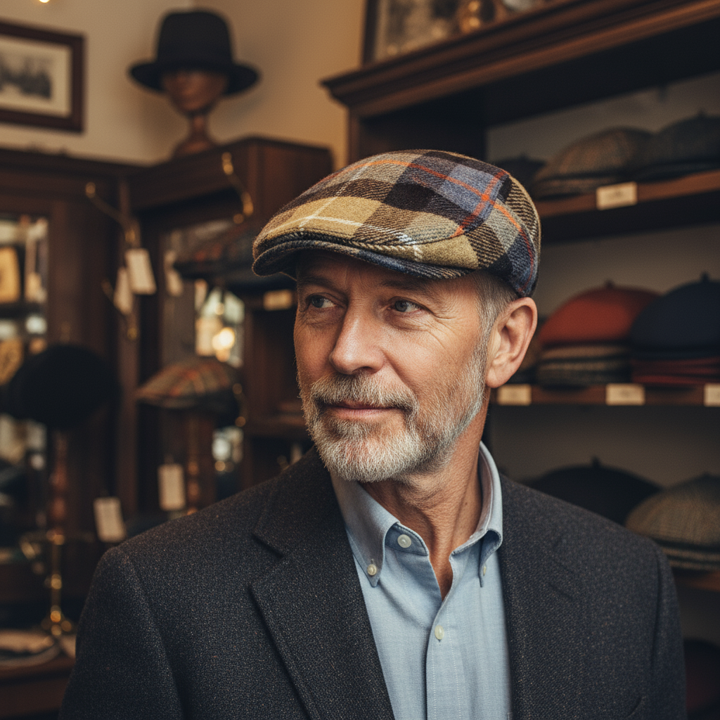 Wool Blend Flat Cap | GLACIER