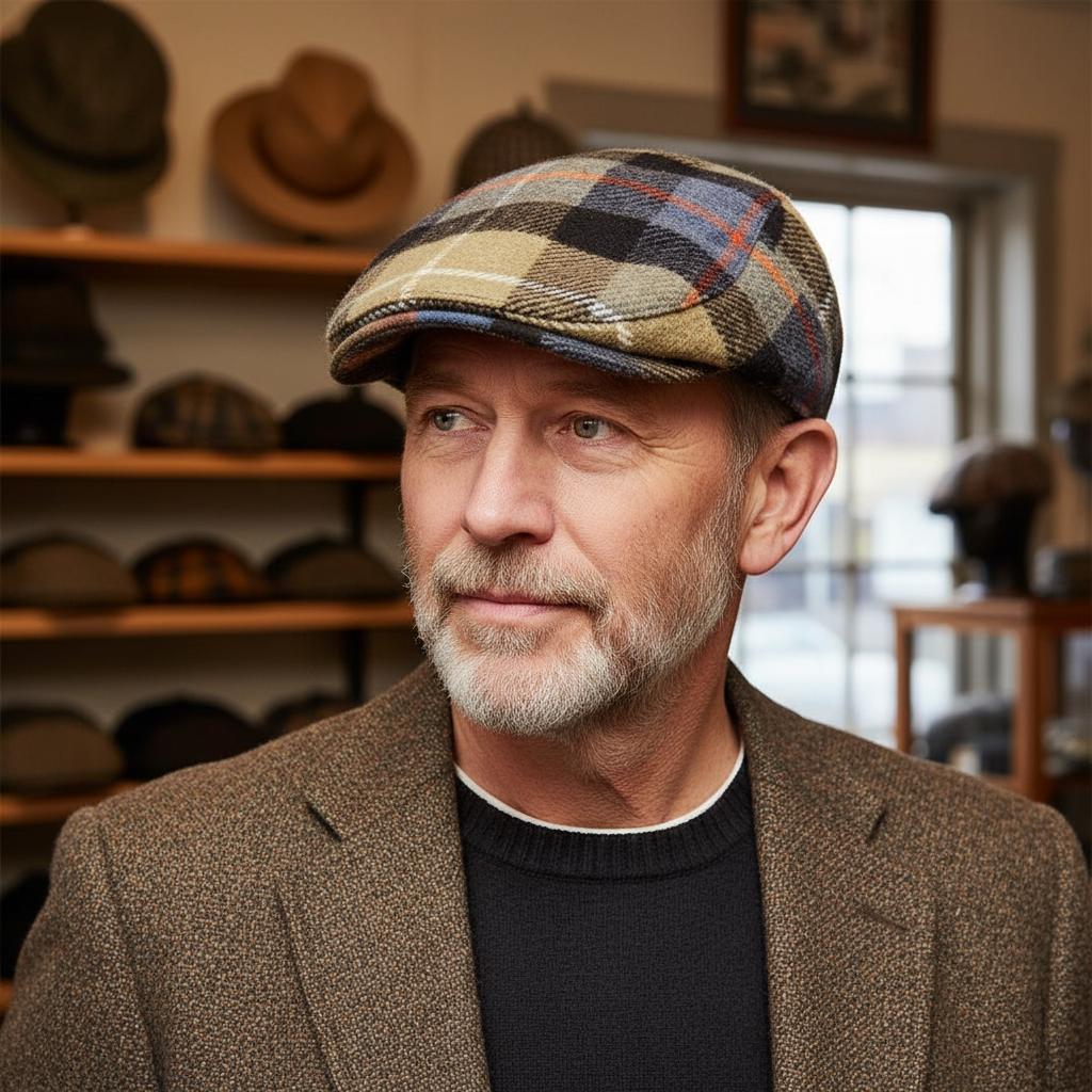 Wool Blend Flat Cap | GLACIER