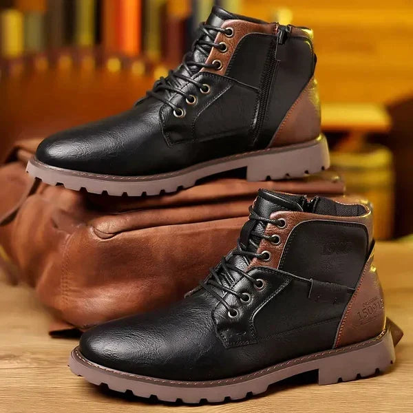 Jeff™ | Rugged Lace-Up Ankle Boots