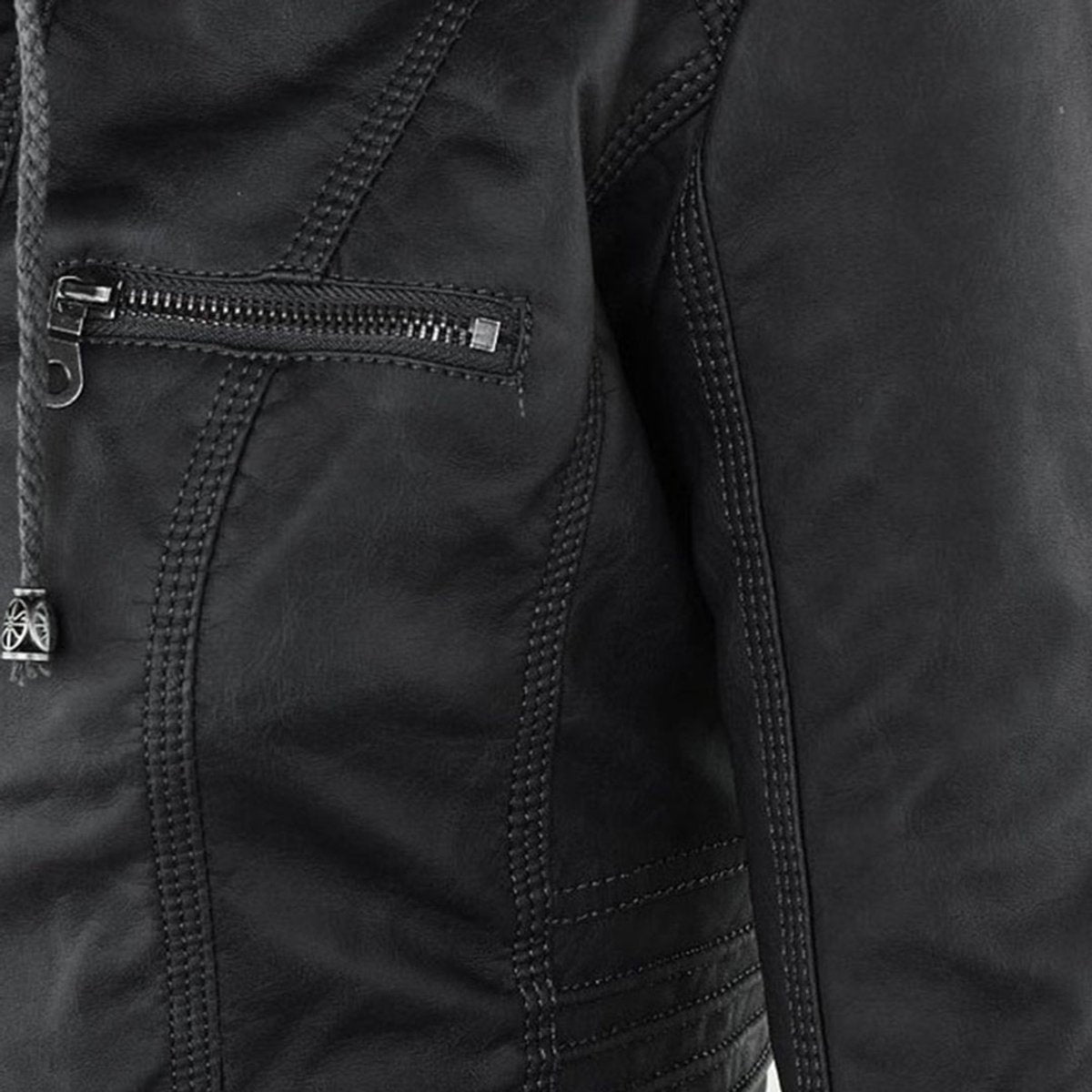 Women’s Zip-Front Fitted Moto Jacket