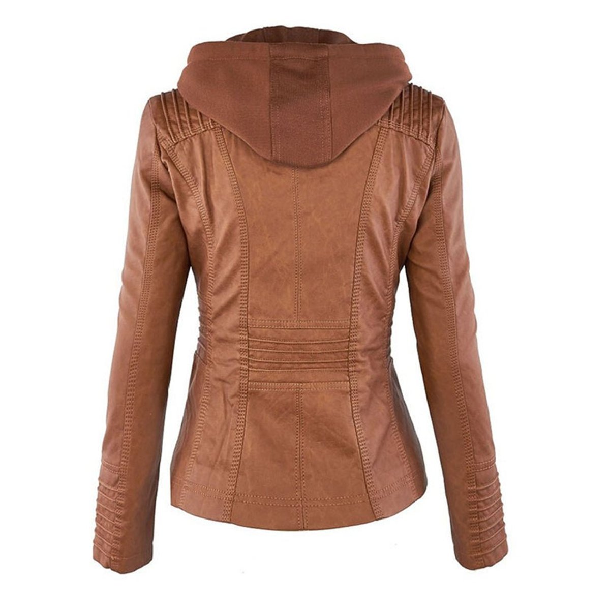 Women’s Zip-Front Fitted Moto Jacket